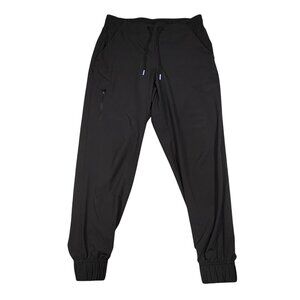 Eddie Bauer Womens Black Jogger Pants Size L Elastic Waist Lightweight Activewea